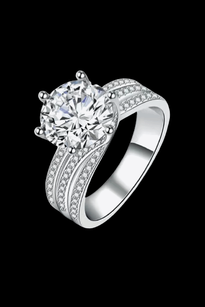 3 Carat Moissanite Three-Layer Ring