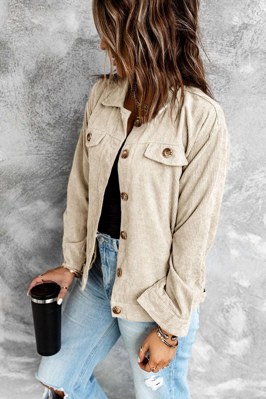 women long-sleeve Corduroy stylish Jacket