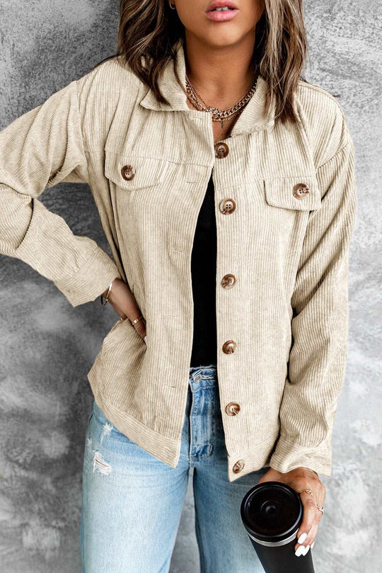 women long-sleeve Corduroy stylish Jacket