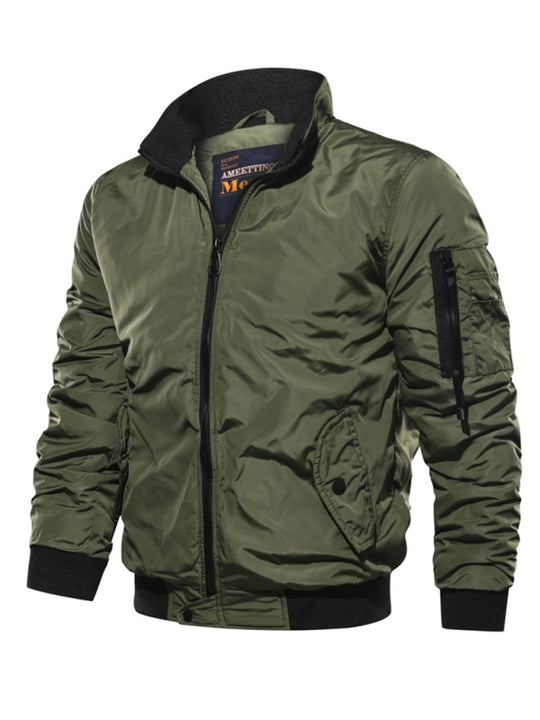 men's cotton jacket coat jacket in military style