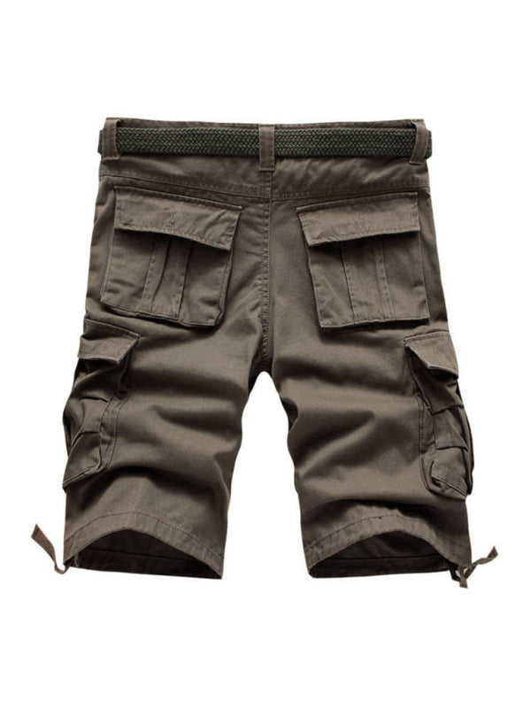 Straight Leg Cropped Pants Men's Loose Casual Pants Cargo Shorts