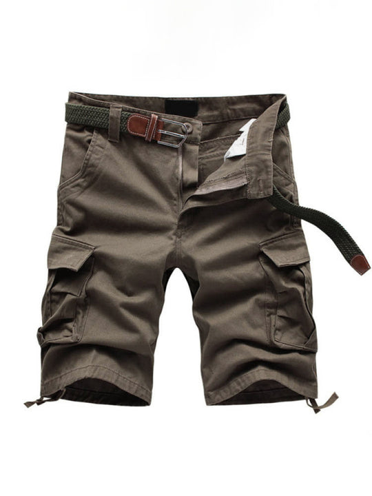 Straight Leg Cropped Pants Men's Loose Casual Pants Cargo Shorts