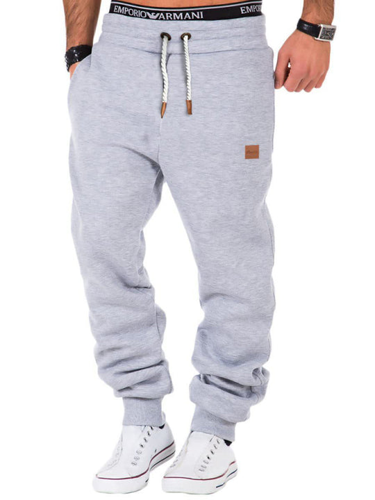 Men's elastic waist sports casual trousers and sweatpants