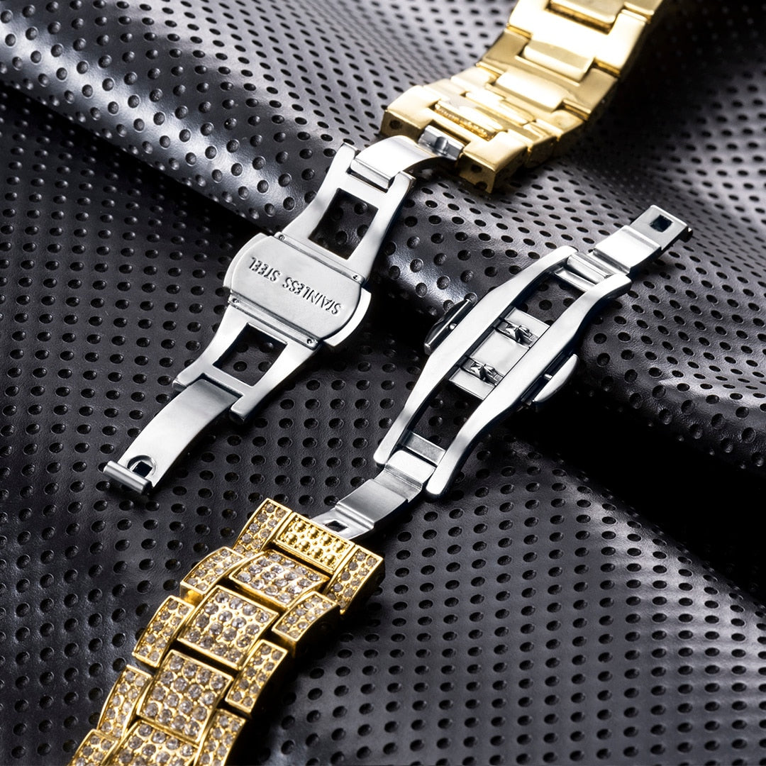 Exquisite Stainless Steel Diamond Quartz Watch