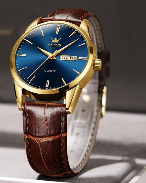 Elegance Leather band Men Watch