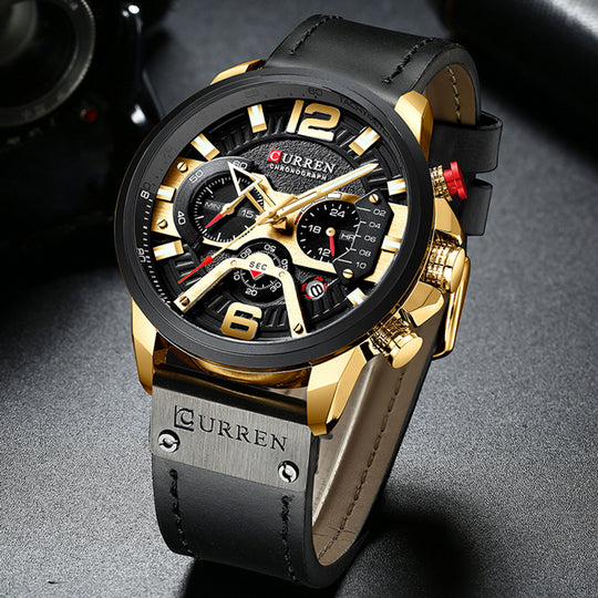 stylish men's sports watch chronograph function