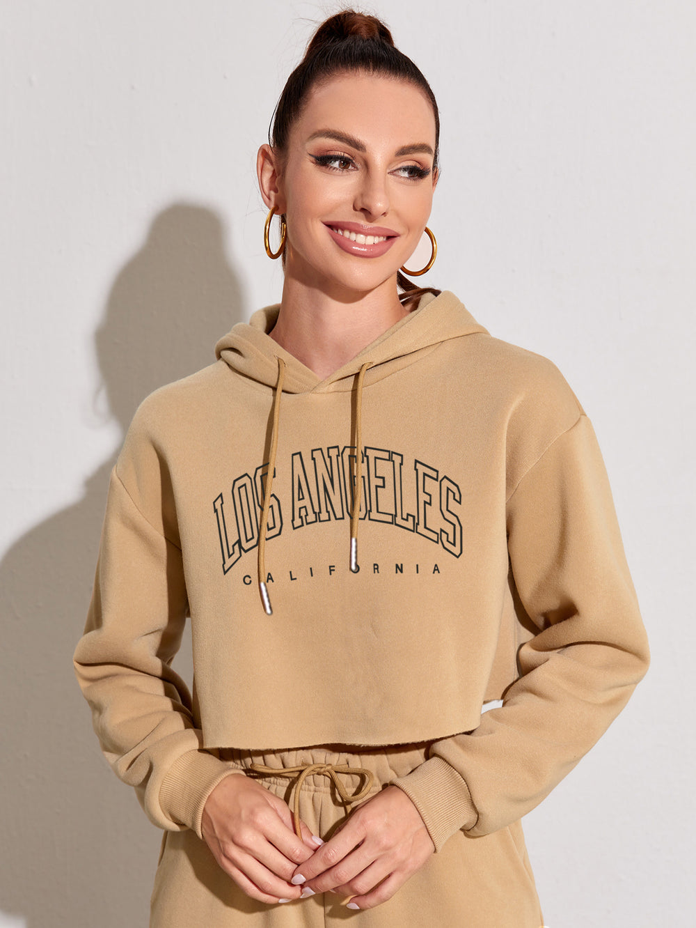 Winter  Hoody Women Street BF Pullover Short Letters Printed