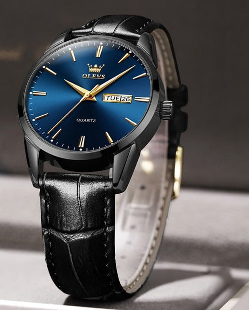 Elegance Leather band Men Watch