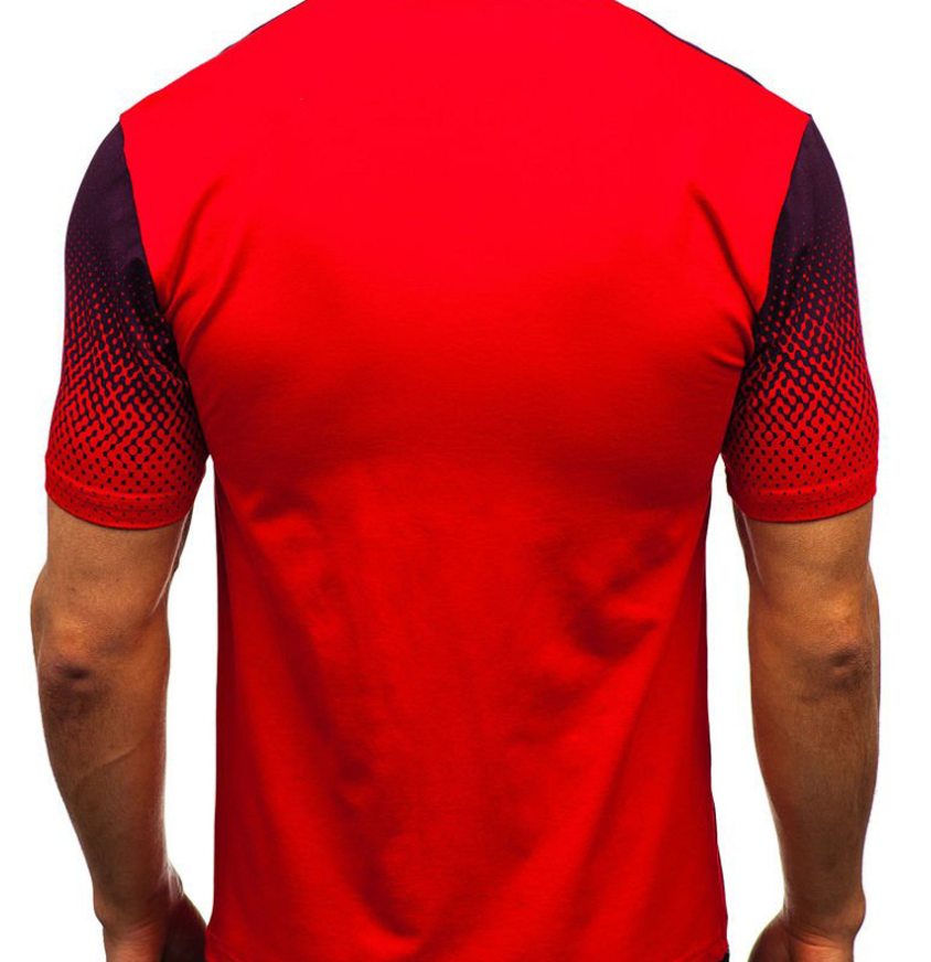 man polo short sleeve with Lapel print