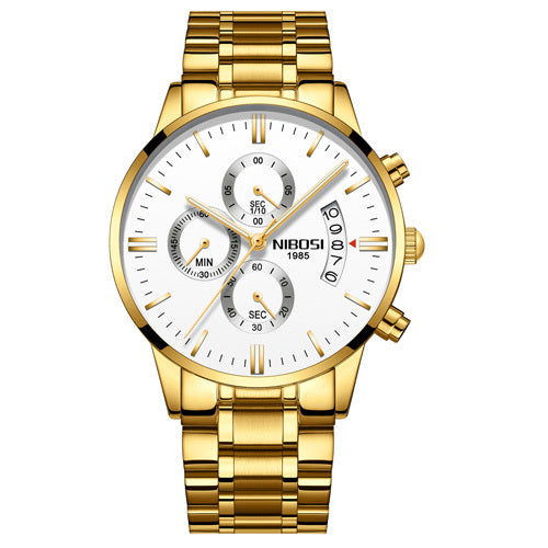 Men's Elegant Wrist Watches in gold color