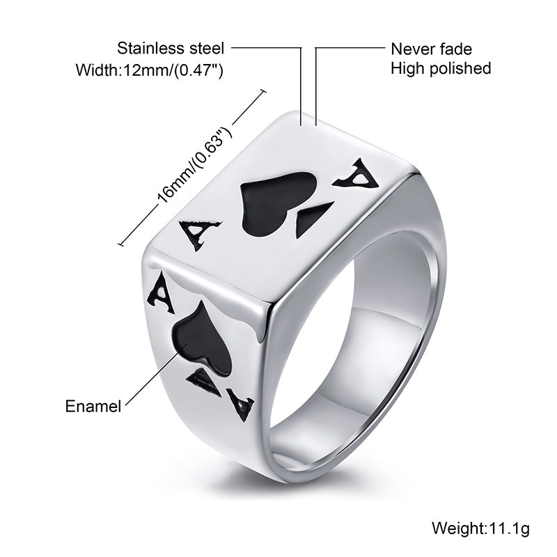 Ace Of Spades  men Ring