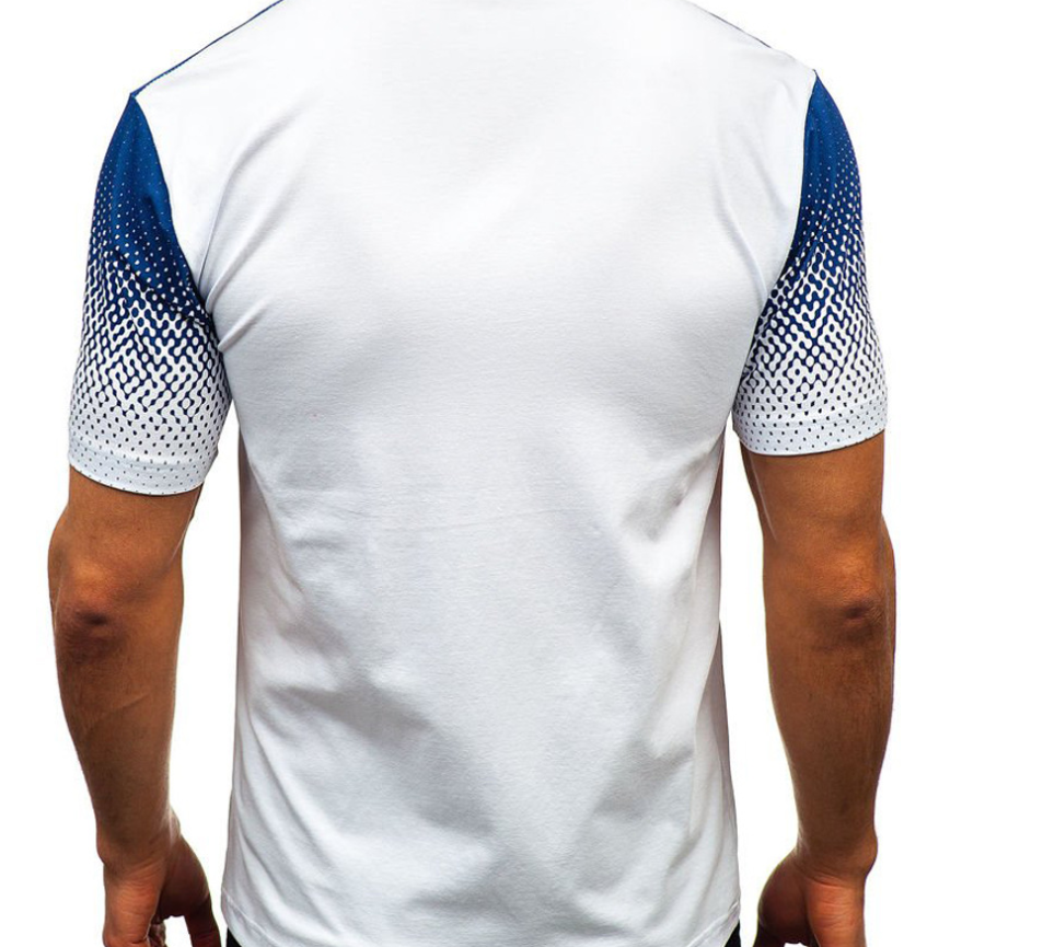 man polo short sleeve with Lapel print