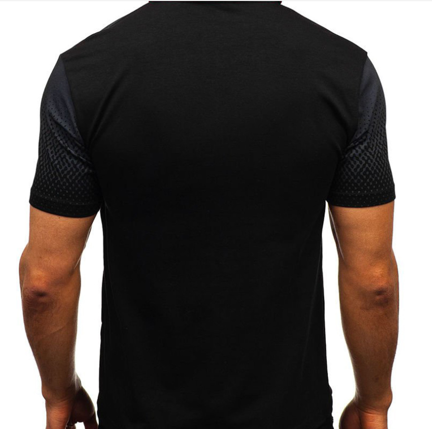 man polo short sleeve with Lapel print