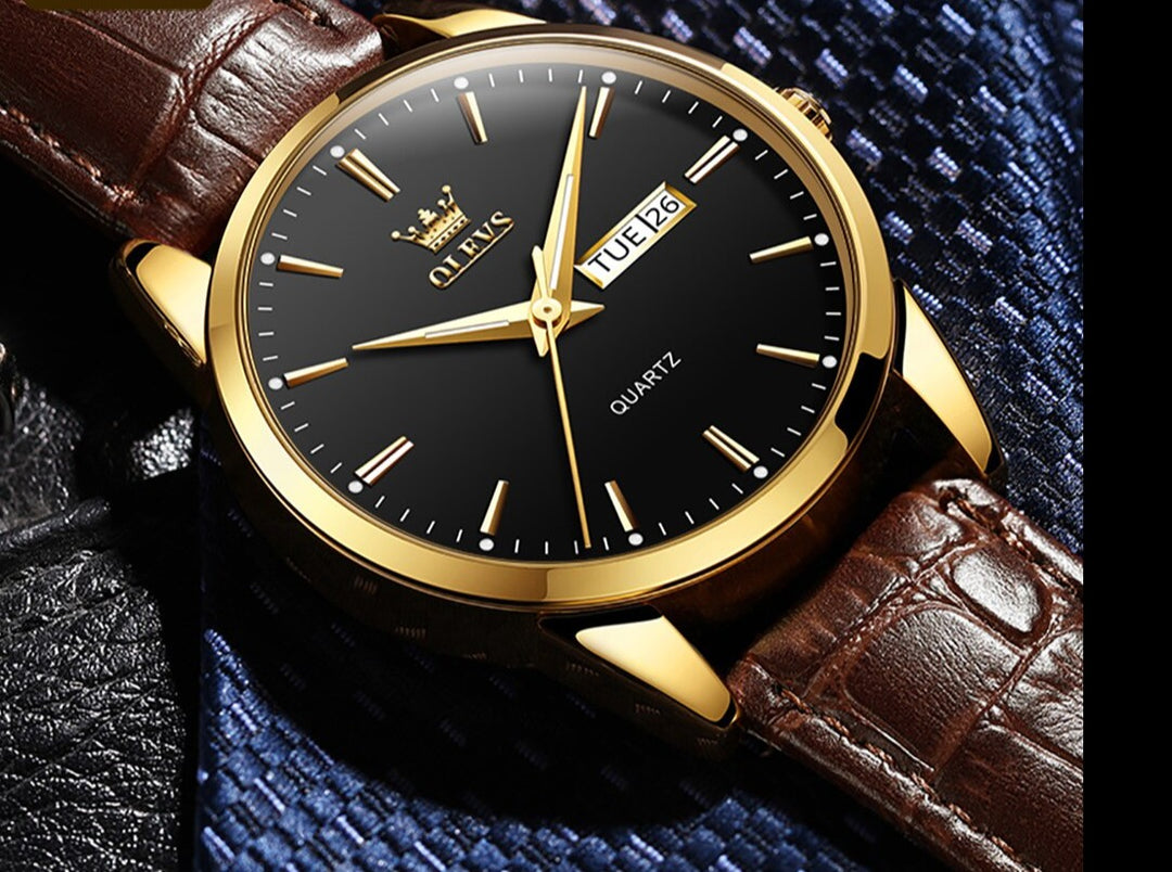 Elegance Leather band Men Watch