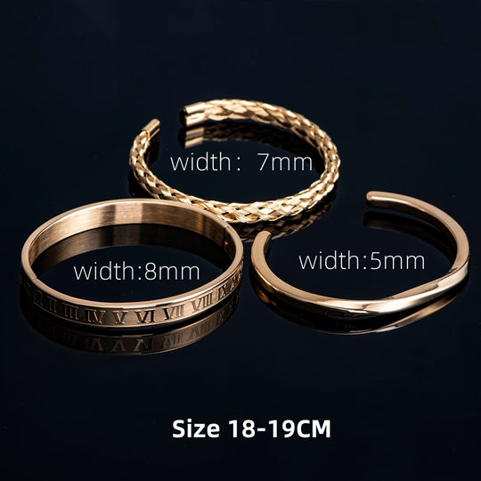 Men's Luxury Roman Number 316L Wristband