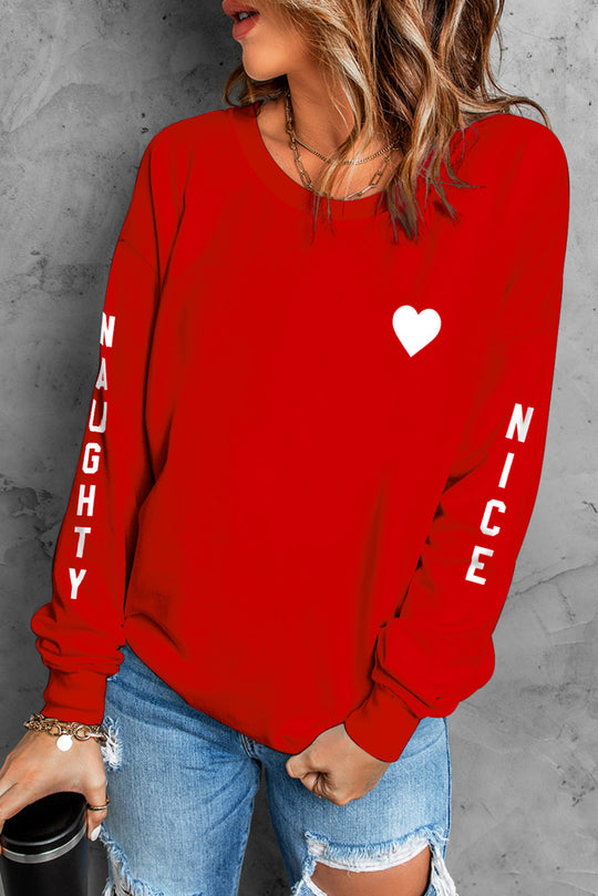 NICE Heart Graphic Sweatshirt