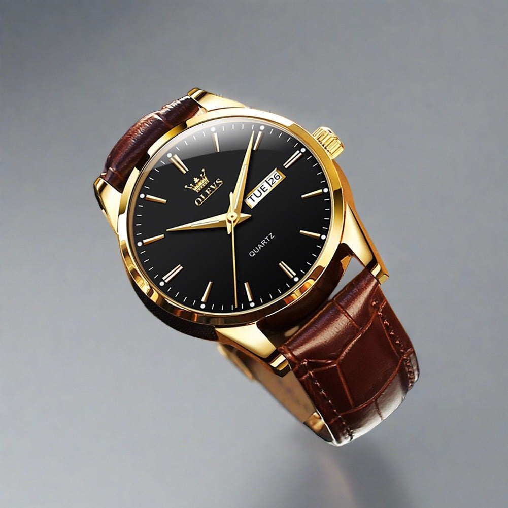 Elegance Leather band Men Watch