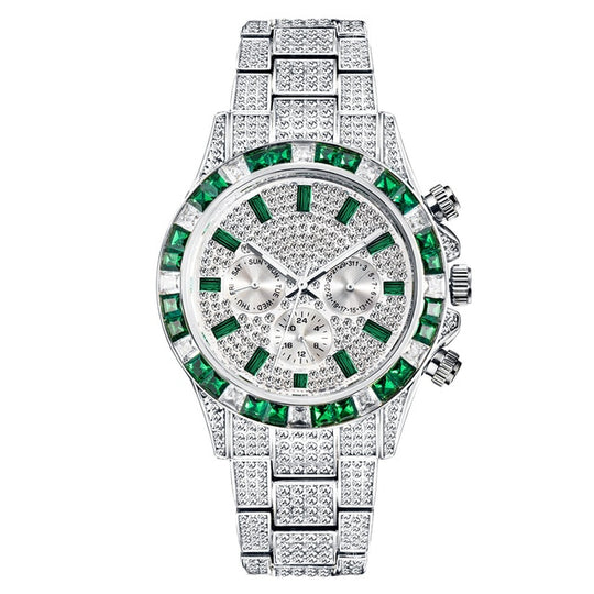 Exquisite Stainless Steel Diamond Quartz Watch