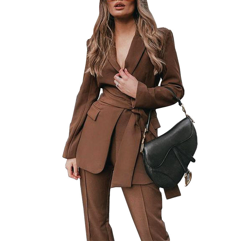 autumn New   Fashion Suit Two-Piece Set Blazer