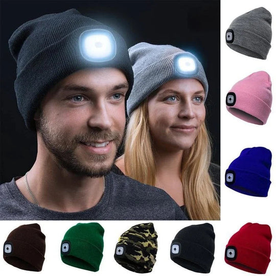 Stylish Stocking Cap With Strong LED Lighting