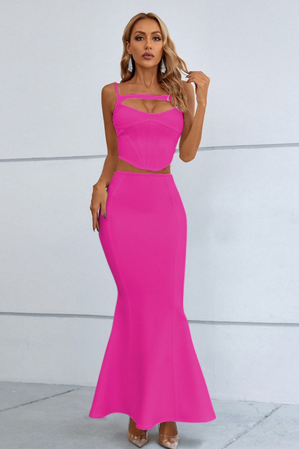 Cutout Cami Skirt Set A luxurious dress for classic events