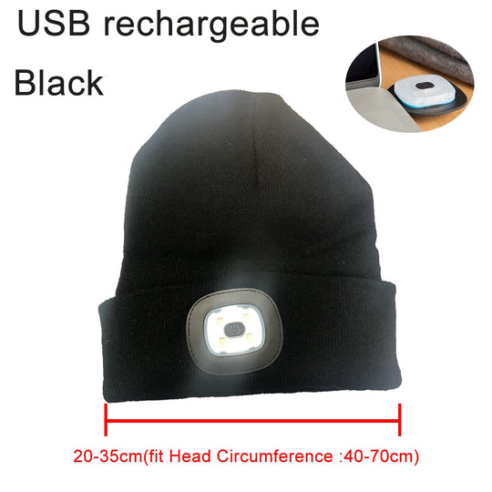 Stylish Stocking Cap With Strong LED Lighting