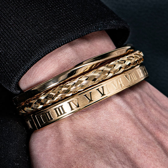 Men's Luxury Roman Number 316L Wristband