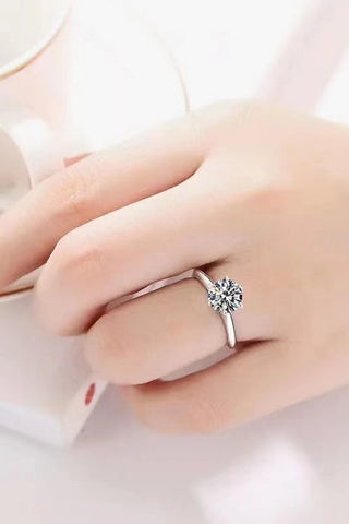 3 Carat Moissanite 6-Prong Ring 925 Sterling Silver