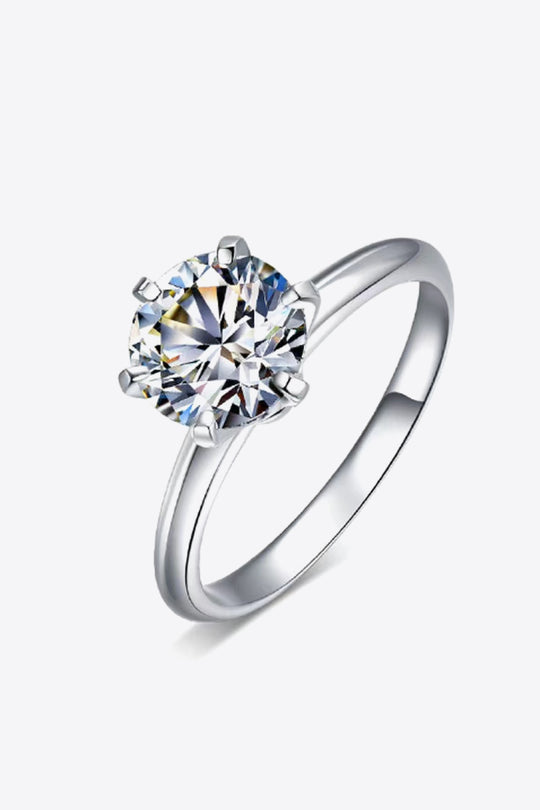 3 Carat Moissanite 6-Prong Ring 925 Sterling Silver