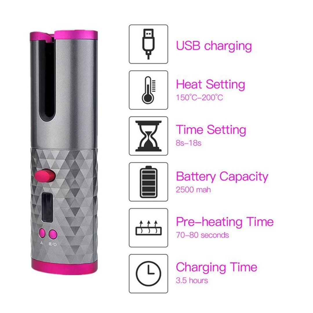 Wireless Hair Curler Details