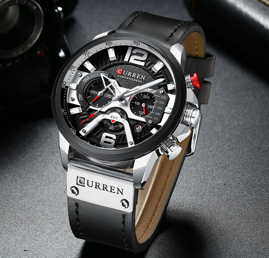 stylish men's sports watch chronograph function